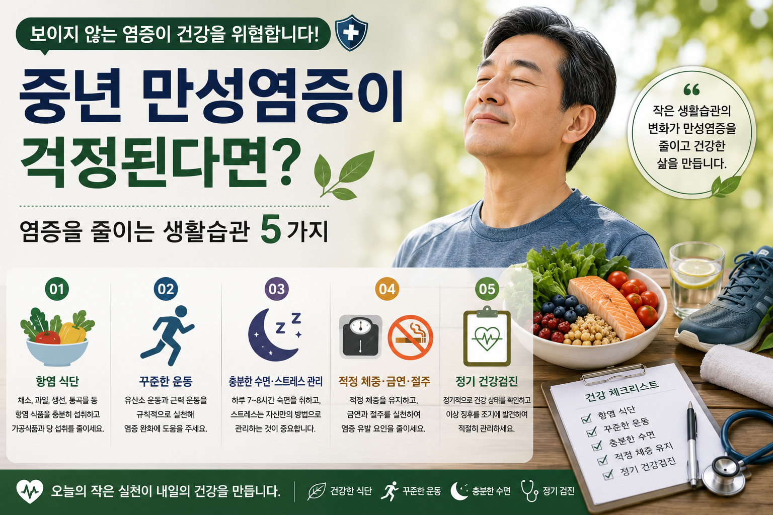 중년 염증 개선 생활습관
