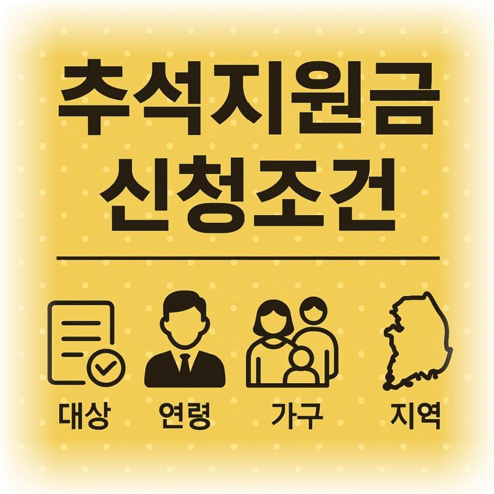 💸 2025 추석지원금 신청 방법 & 지급 대상 완전 정리