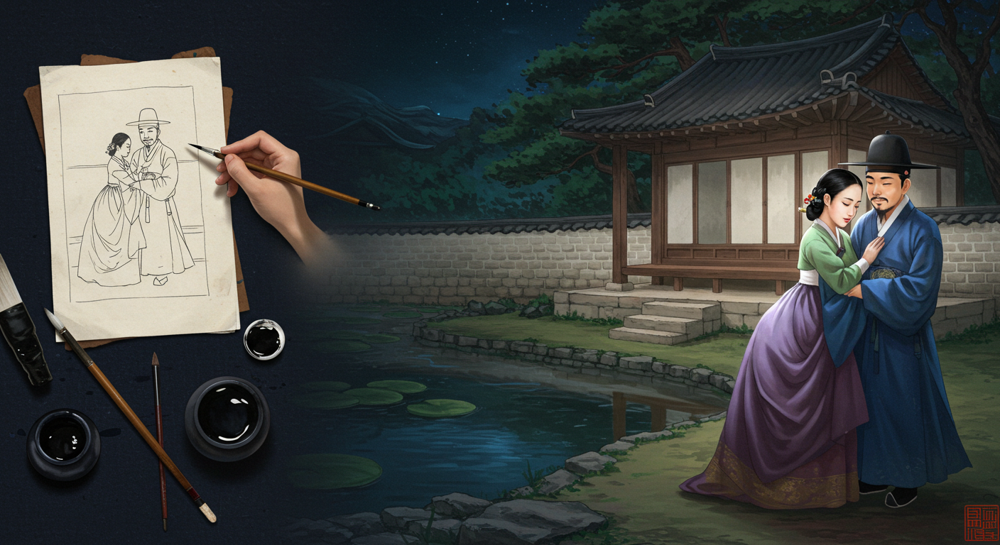 신윤복(혜원)의 연애화