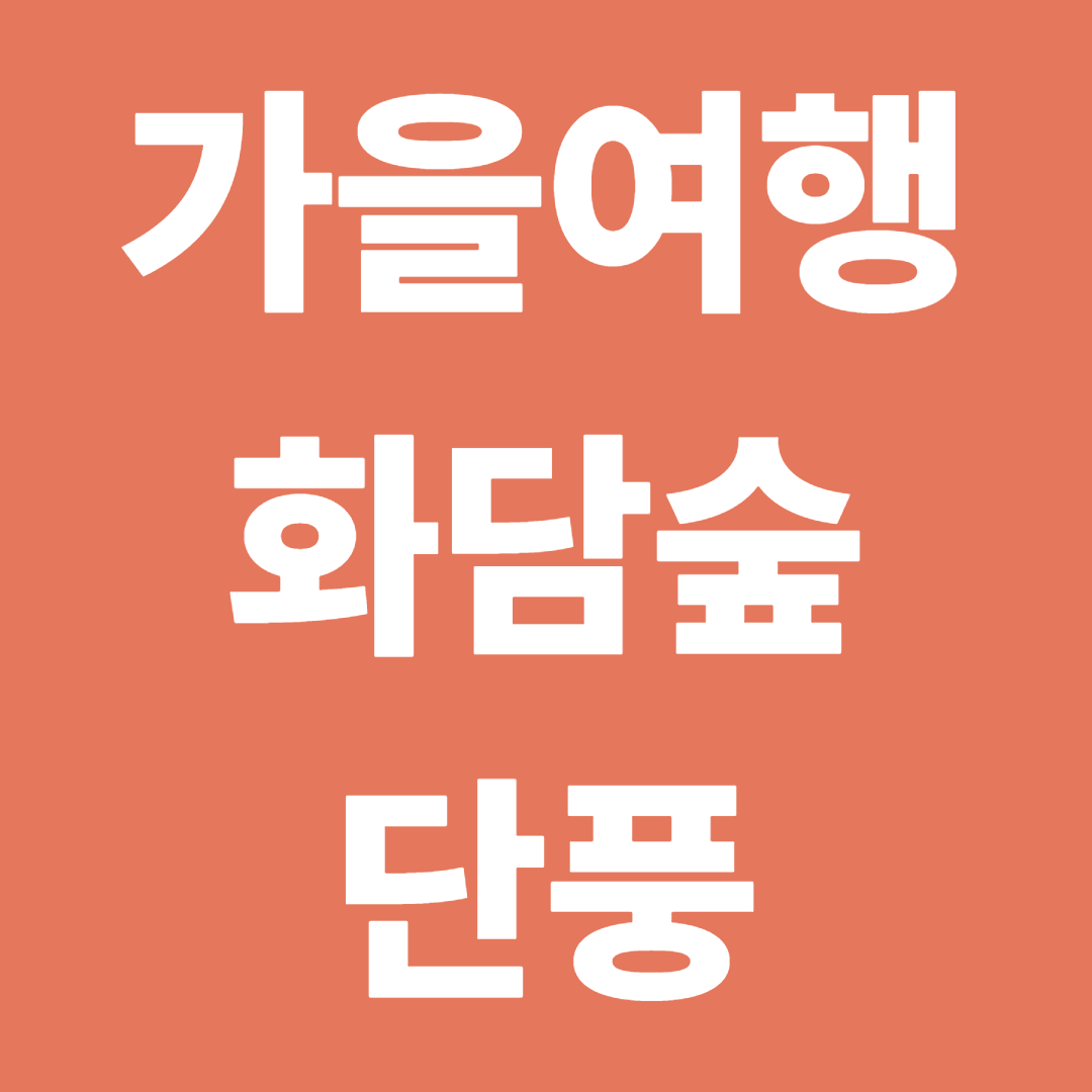 가을여행지추천 화담숲