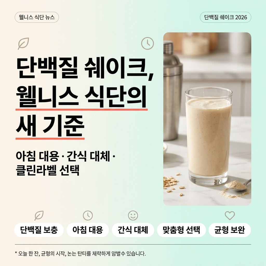 웰니스 식단의 새로운 기준 '단백질 쉐이크'