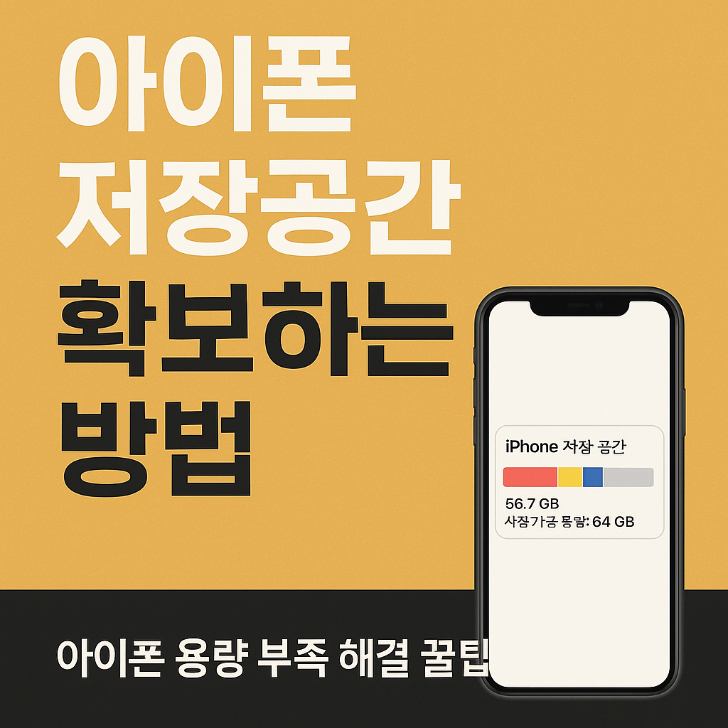 아이폰 저장공간 확보하는 방법