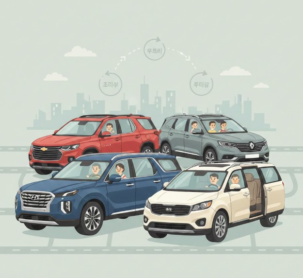 패밀리카로 많이 선택되는 차량 브랜드와 모델 정리 (국산차 편) 이미지
