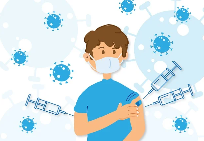 백일해 예방접종 중인 사람 그림