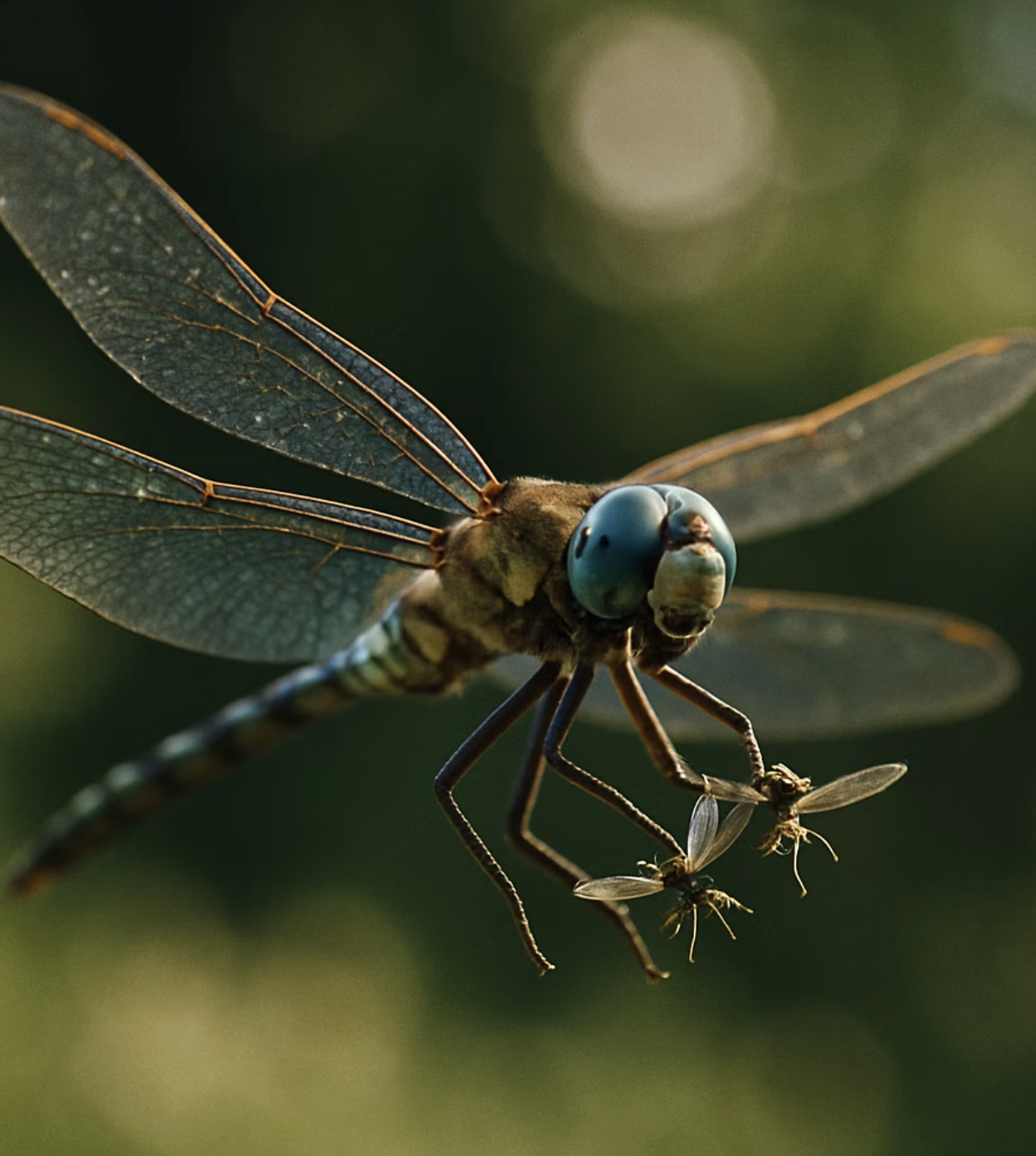 공중에서 먹이를 낚아채는 사냥 기술