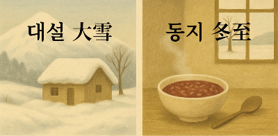 대설 (大雪), 동지 (冬至)의 시각적 이미지