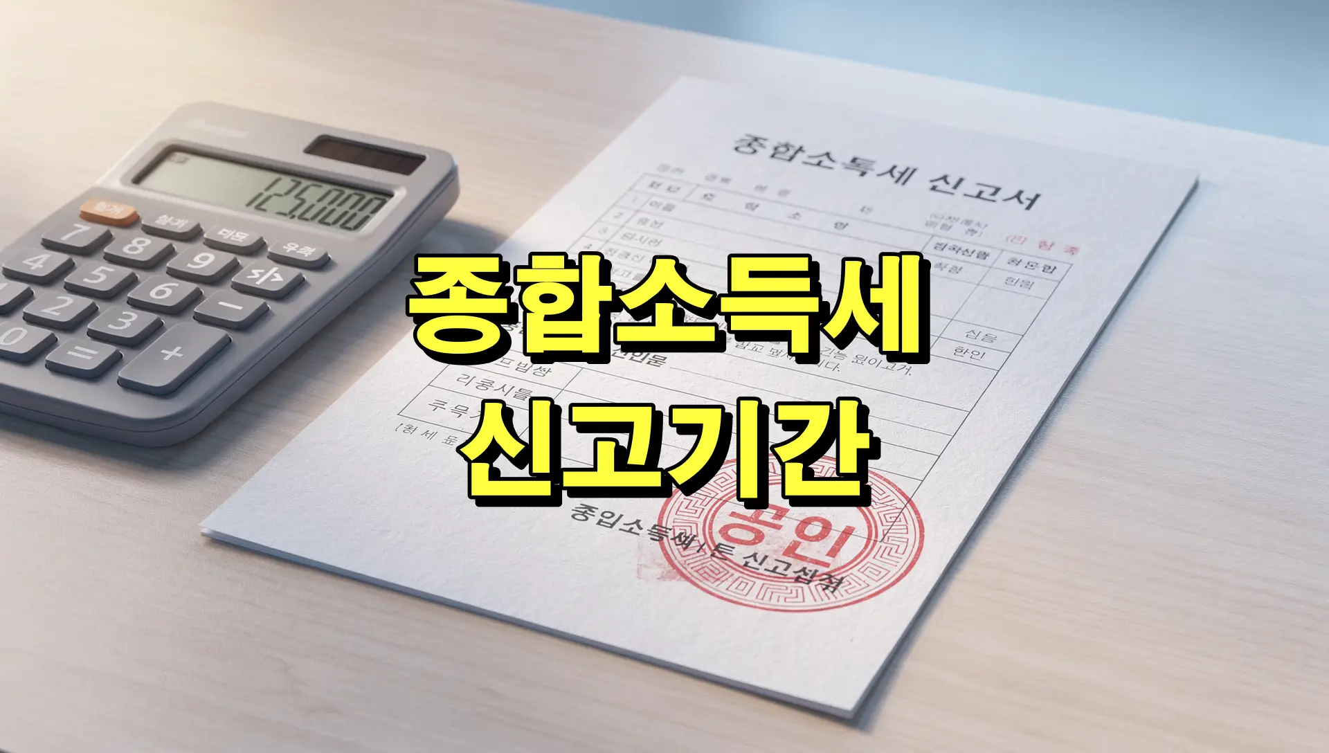 종합소득세 신고기간