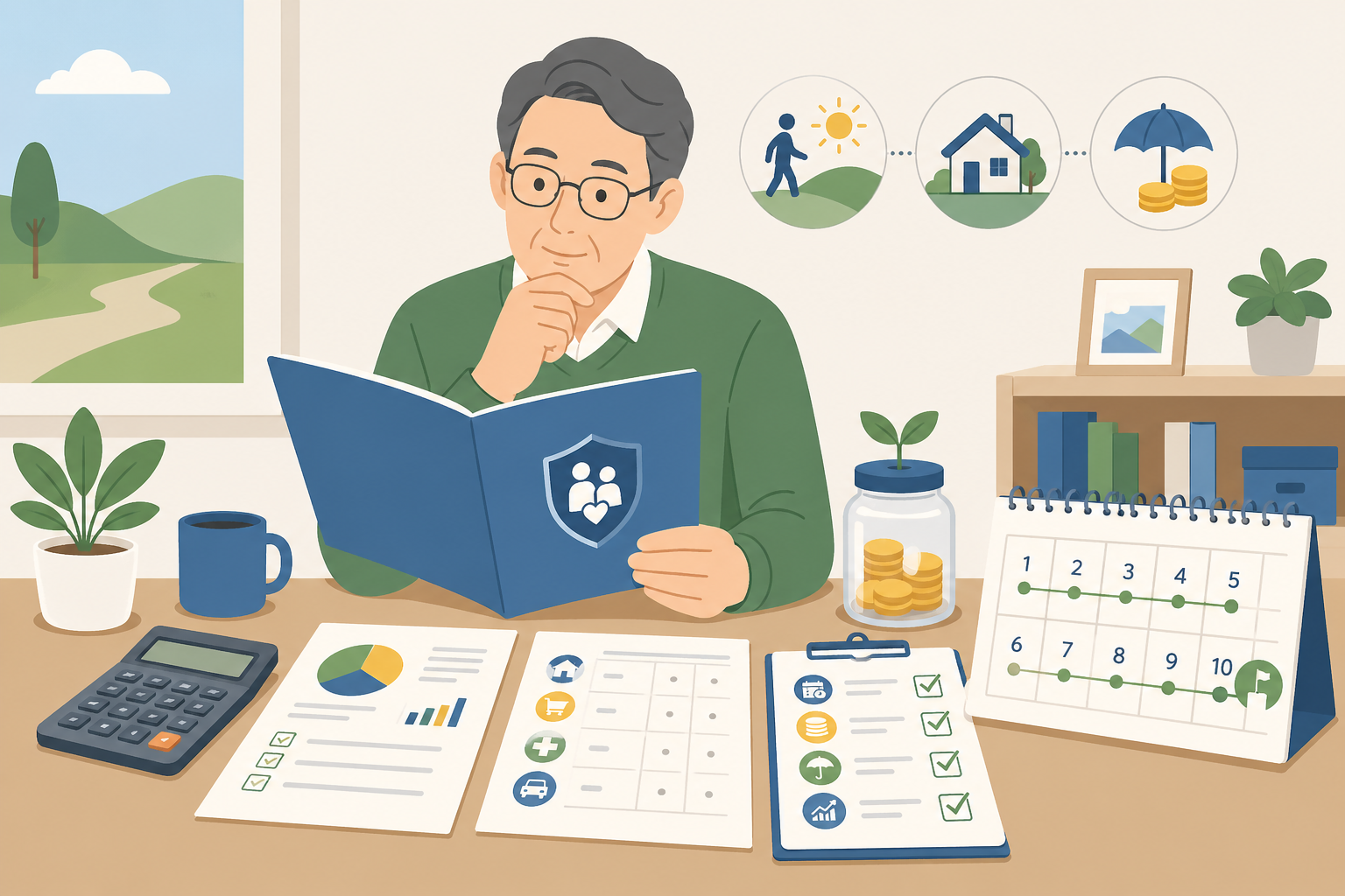 50대 연금보험 가입 전 비과세와 중도해지 확인 기준을 실제 상황별로 검토하는 모습으로 납입 가능 여부와 유지 전략을 고민하는 판단 과정 설명 이미지