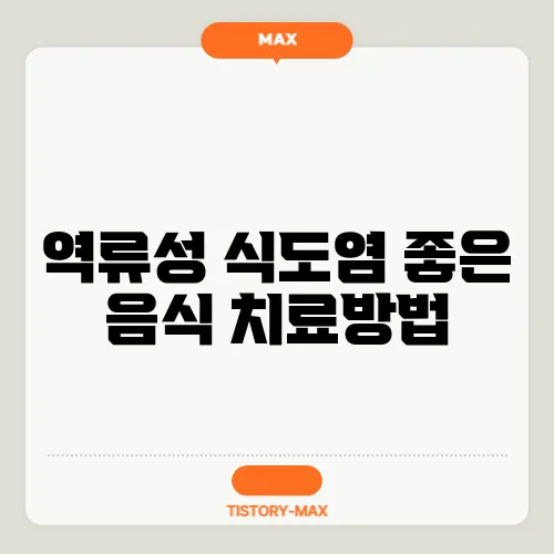 역류성 식도염 좋은 음식 치료방법