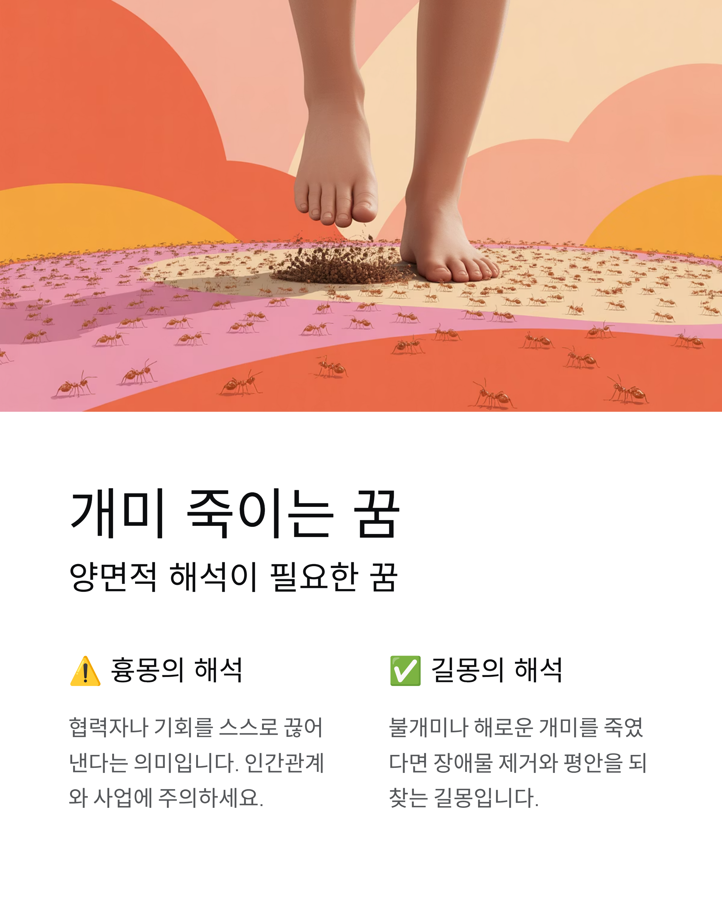 개미꿈 해몽, **개미 떼**가 몰려드는 꿈은 대박 징조? 재물운 핵심 정리!
