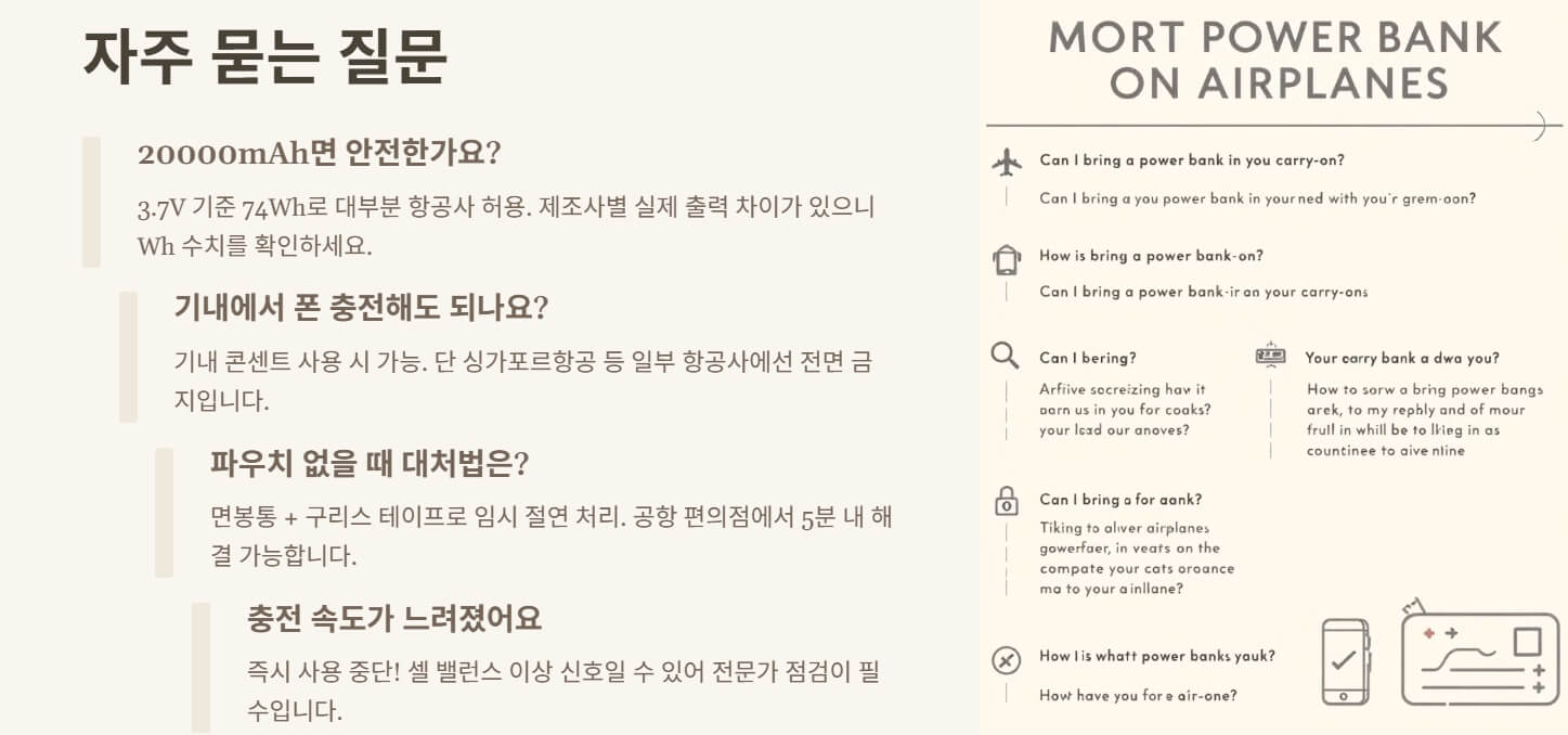 비행기 보조배터리 규정