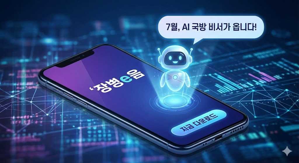 장병e음 AI 비서 기능과 다운로드 유도 이미지