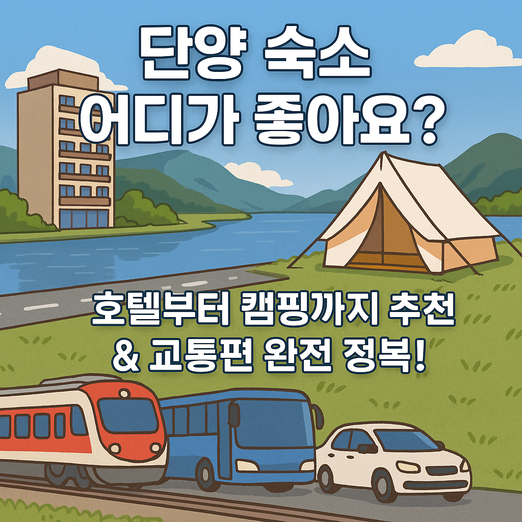 단양 숙소 어디가 좋아요? 호텔부터 캠핑까지 추천 &amp; 교통편 완전 정복!