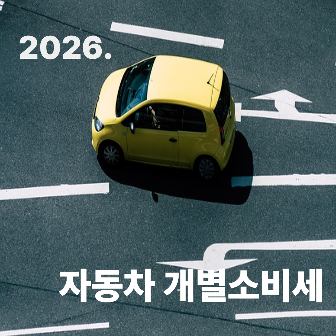 2026 자동차 개별소비세 (변화, 세 부담, 세제종합)