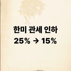 한미 관세 인하