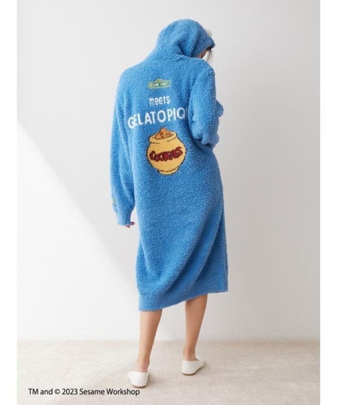 gelato pique 젤라또피케 쿠키몬스터 수면 잠옷 긴팔 후드 원피스 파자마