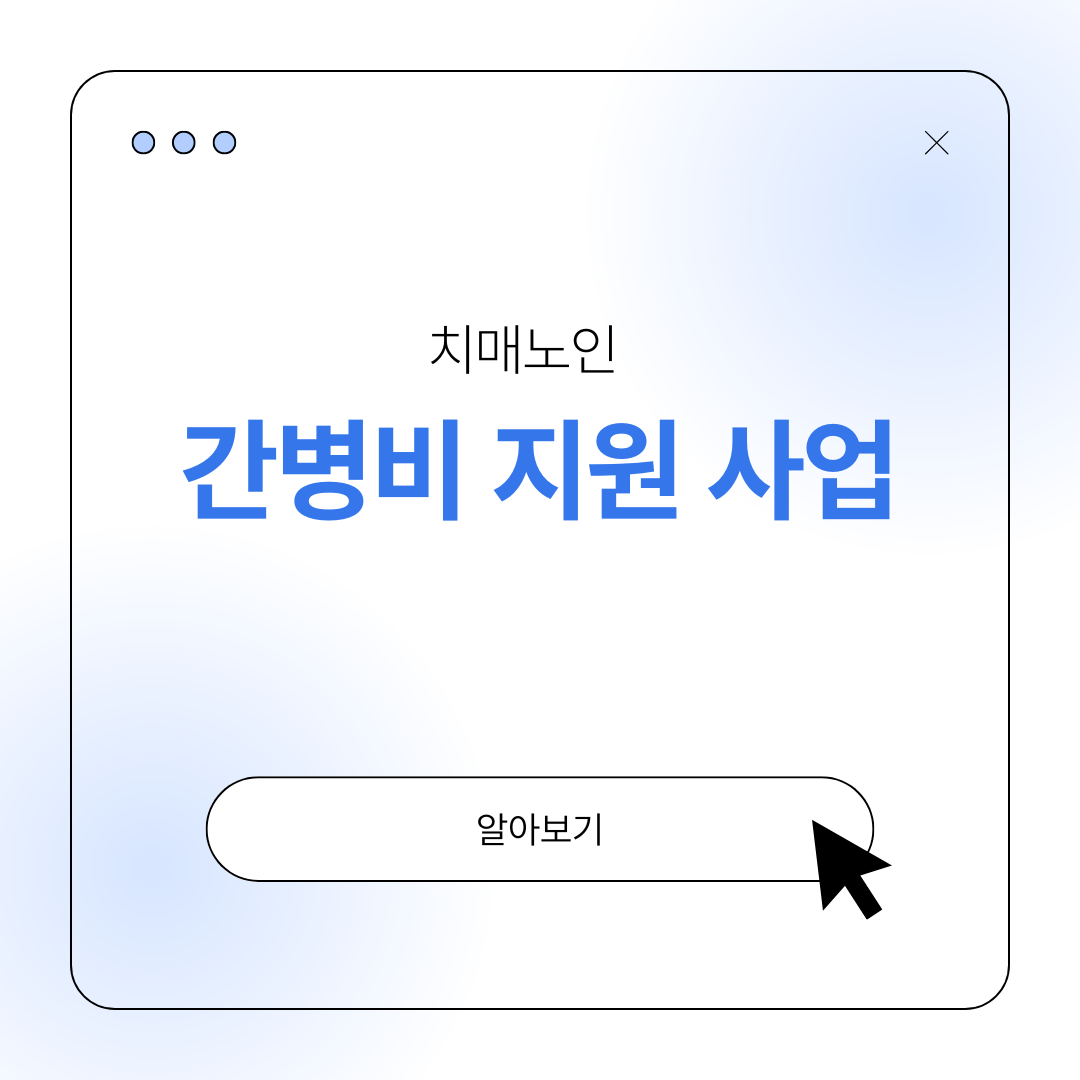 노인 간병비 지원 사업