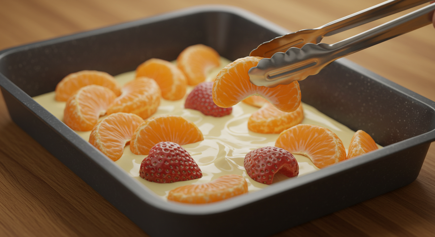 과일 듬뿍 초코 우유 푸딩