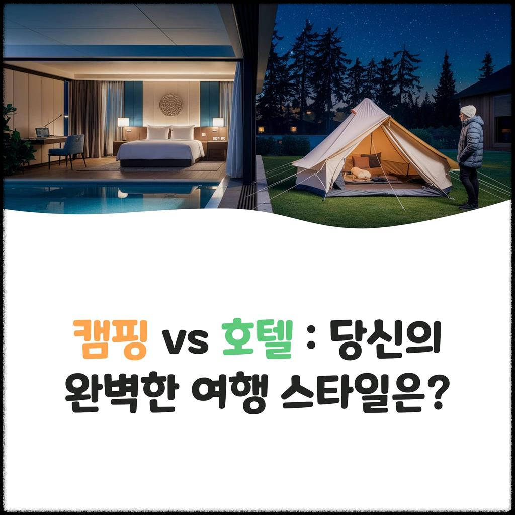 캠핑-vs-호텔-:-당신의-완벽한-여행-스타일은?