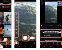 Instagram 편집 button on Reels screen