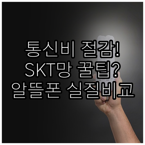 통신비 절감 SKT망 알뜰폰 요금제 ..