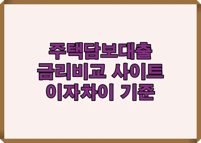 주택담보대출 금리비교 사이트를 선택할 때 기준금리와 우대금리 구조를 비교해 이자 차이가 발생하는 원리를 설명한 이미지