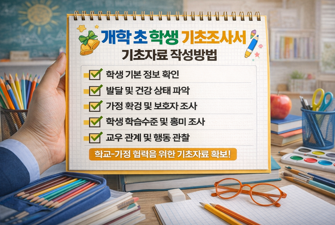 개학 초 학생 기초조사서 5분 완벽 작성법