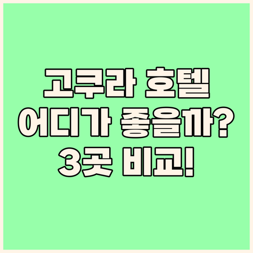 기타큐슈 여행, 어디서 묵을까? 고쿠..