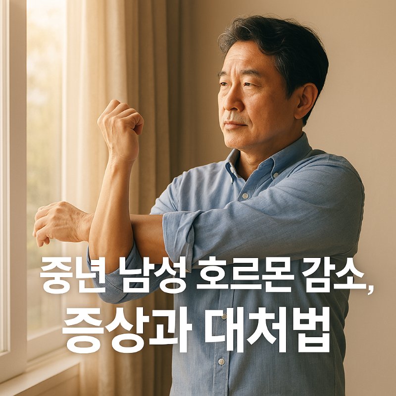 중년 남성 호르몬 감소 증상 이미지
