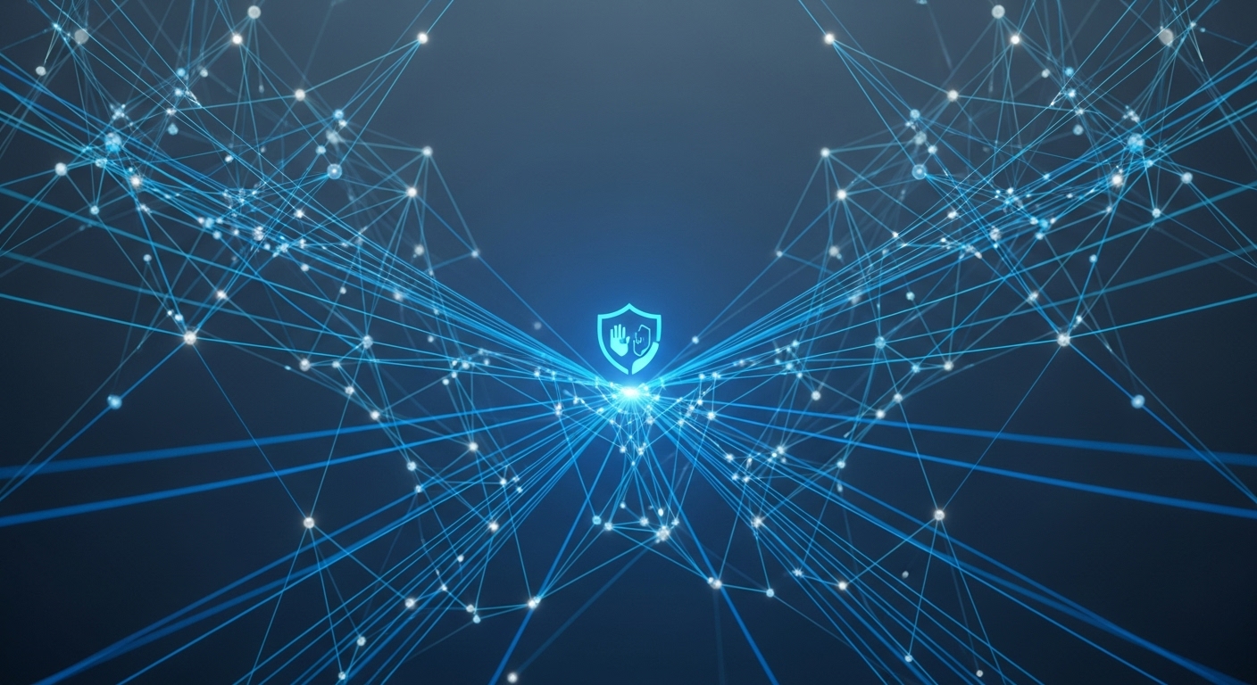 서로 연결된 선과 점들이 모여 견고한 지원망을 이루는 추상적인 이미지. 정신건강 지원 시스템의 유기적인 연결을 상징합니다.