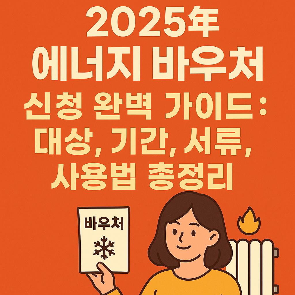 2025 에너지 바우처 신청 완벽 가이드