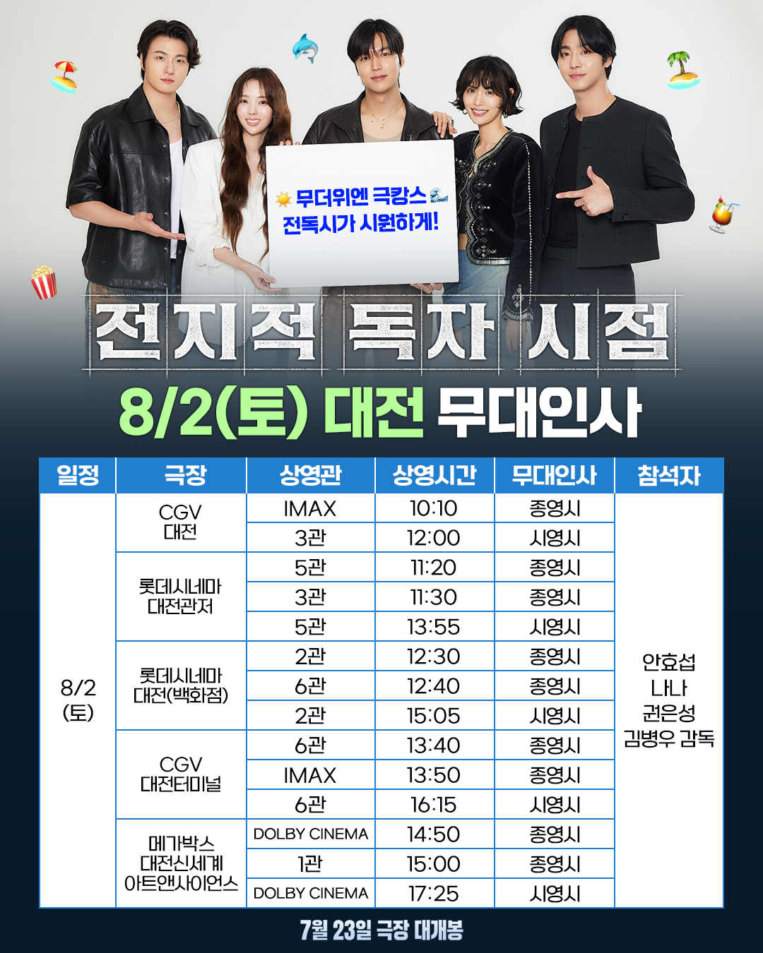 전지적 독자 시점 무대인사 일정