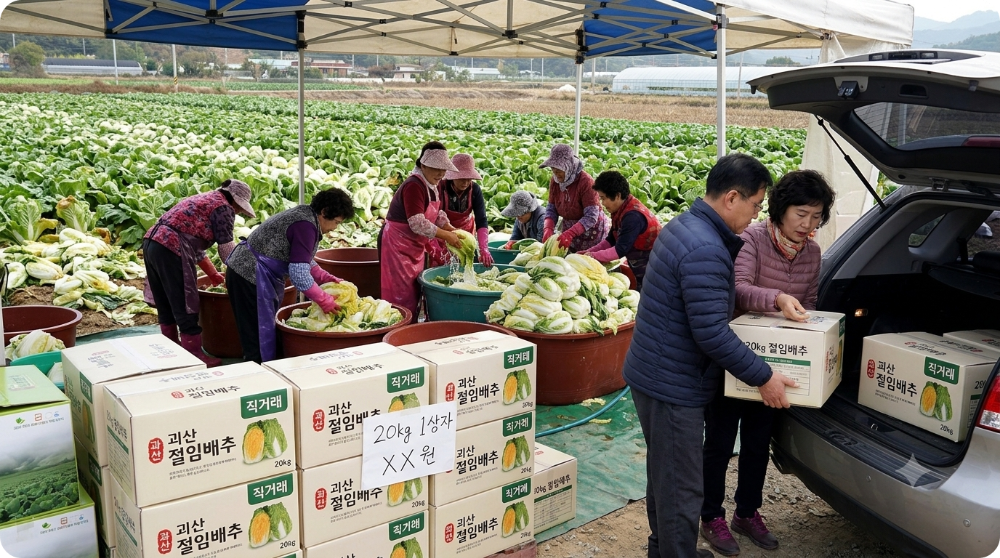 괴산 절임배추 20kg 직거래 이미지