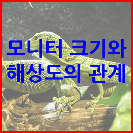 모니터 크기와 해상도