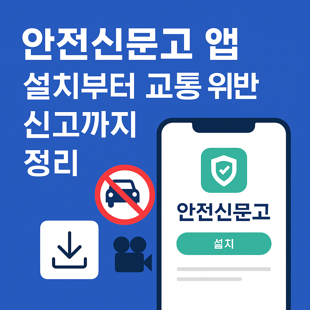 안전신문고 앱 설치부터 교통 위반 신고까지 정리