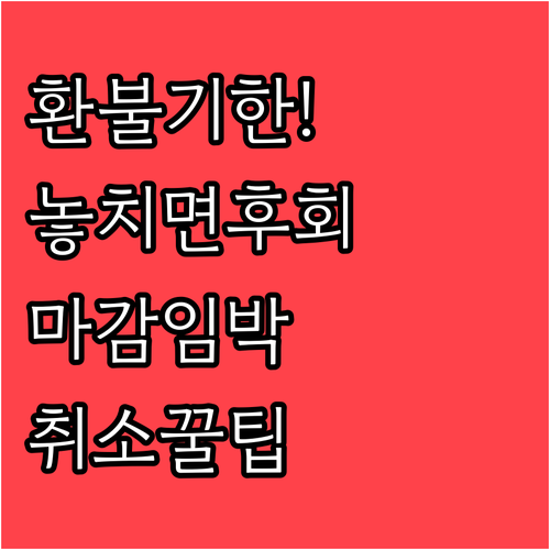 한능검 접수 취소 시 놓치면 안 되는..