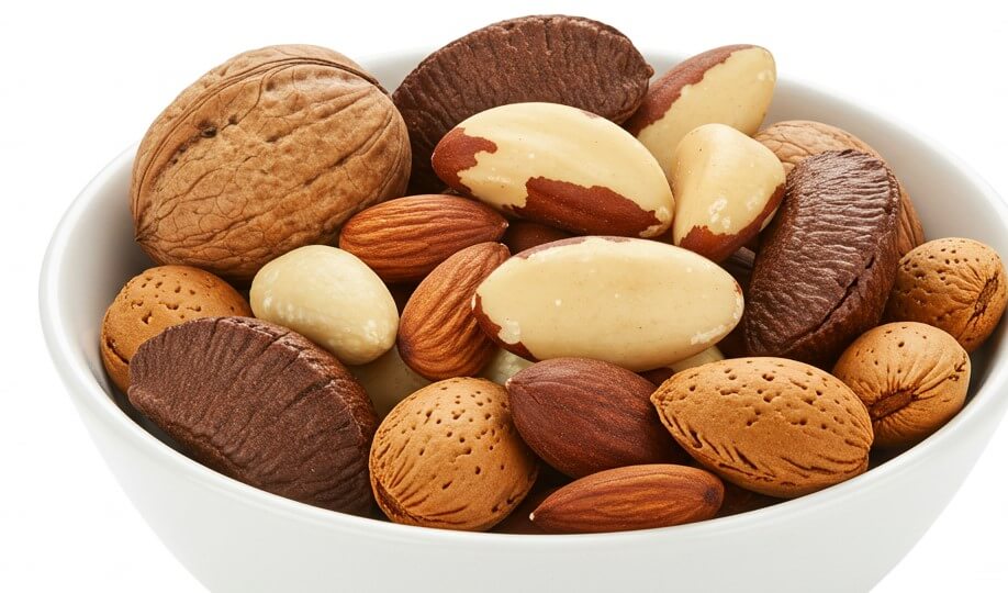 호두, 아몬드, 브라질너트, 그릇