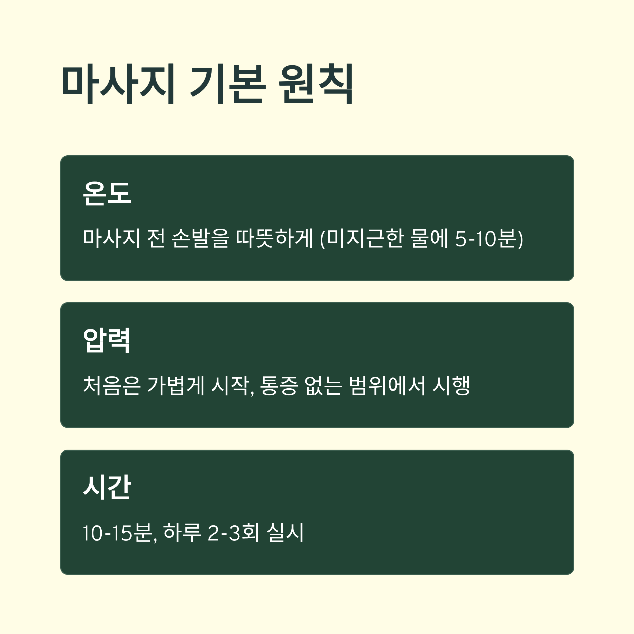 항암치료 중 손발저림 완화 마사지
