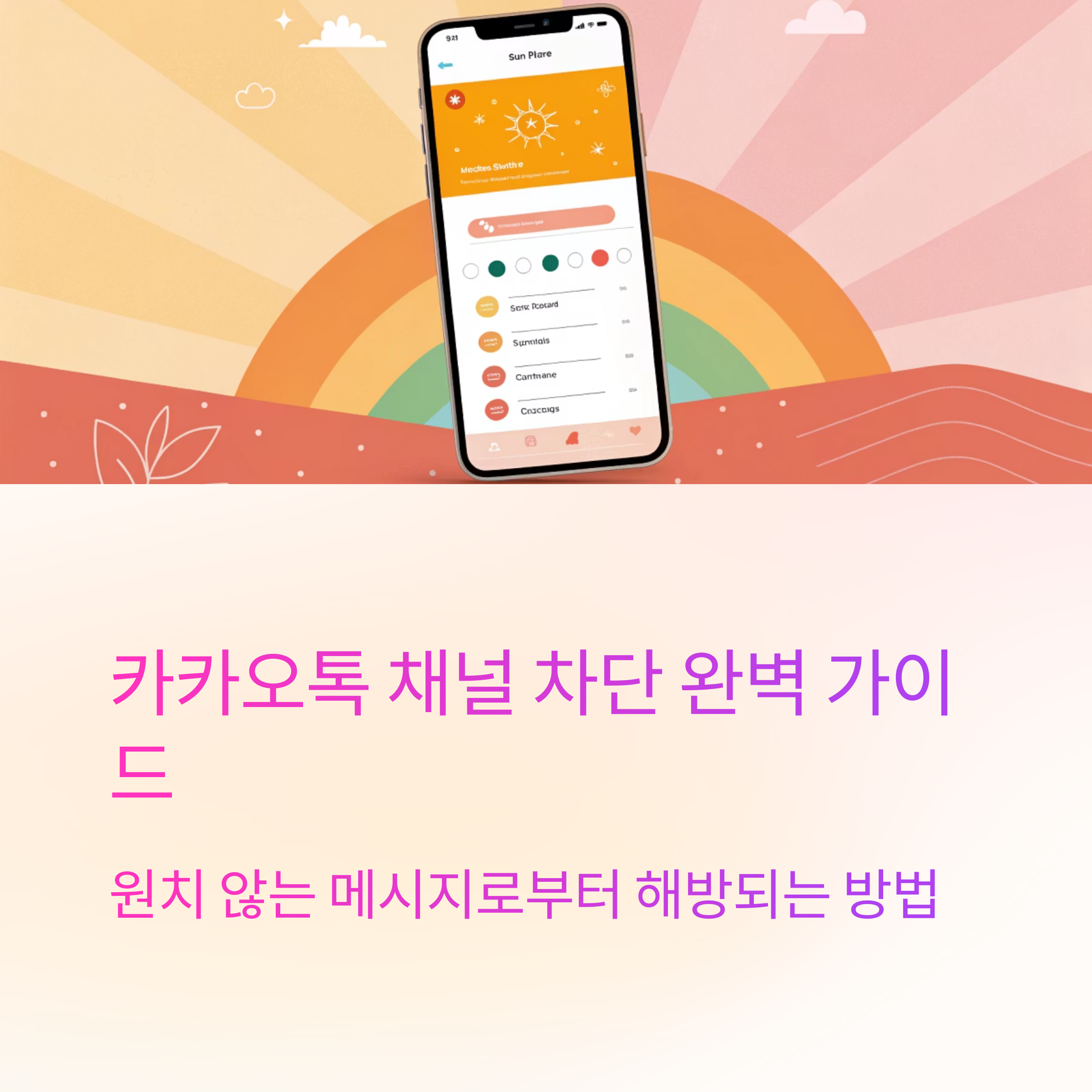 카카오톡 채널 차단 어떻게 해