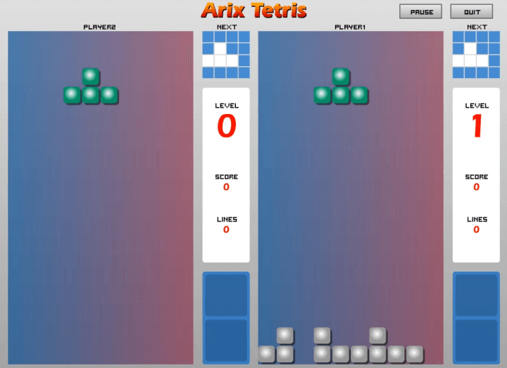 에이릭스-2인용-테트리스-플래시게임-시작-화면
