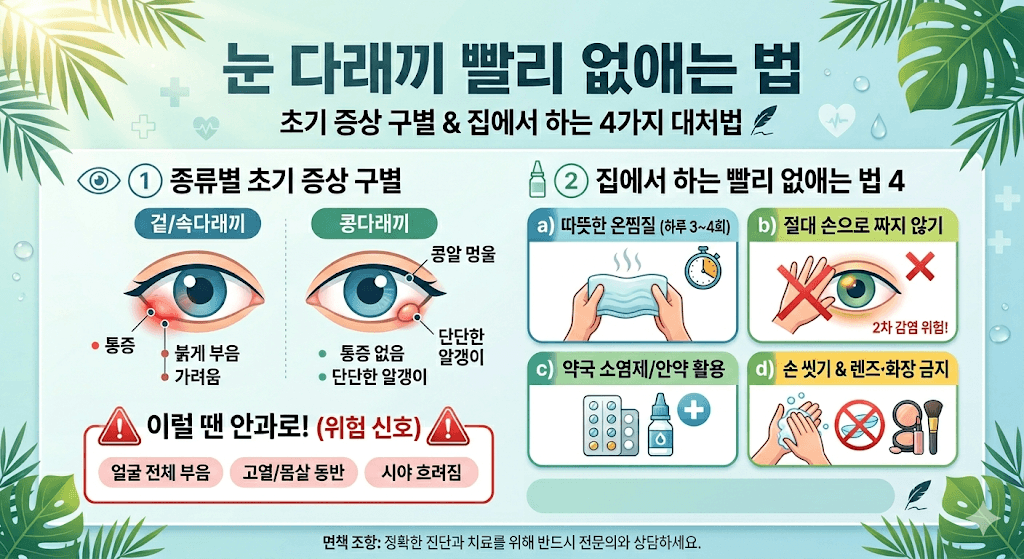 눈 다래끼 증상과 없애는 법