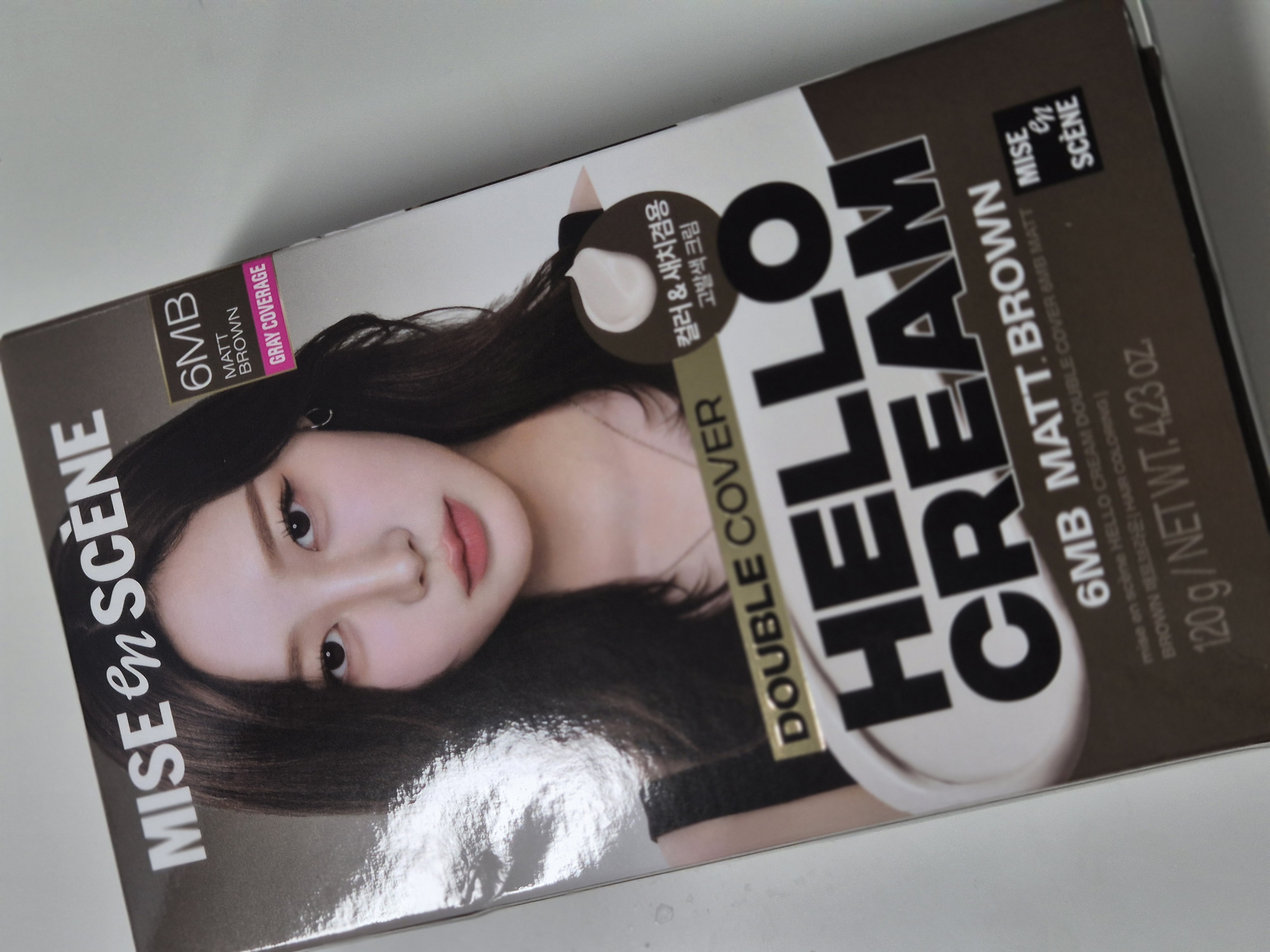 미쟝센 헬로크림 더블커버 새치 겸용 염모제 매트브라운