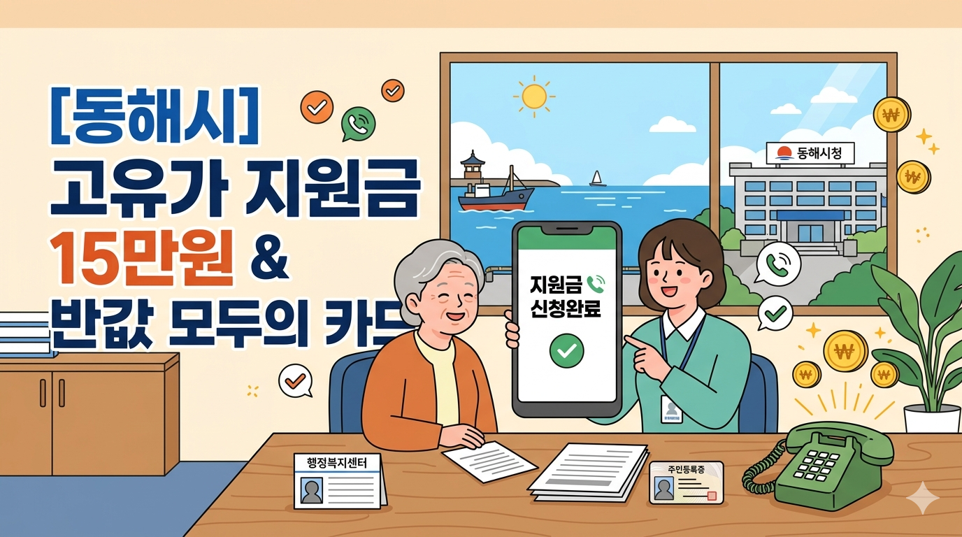 [동해시] 고유가 지원금 15만원 &amp; '반값 모두의 카드' 대중교통 환급 신청방법 총정리