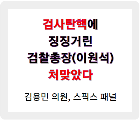 검사탄핵 조사 회부에 정신 못 차리고 반발하는 검찰총장을 속시원하게 질타