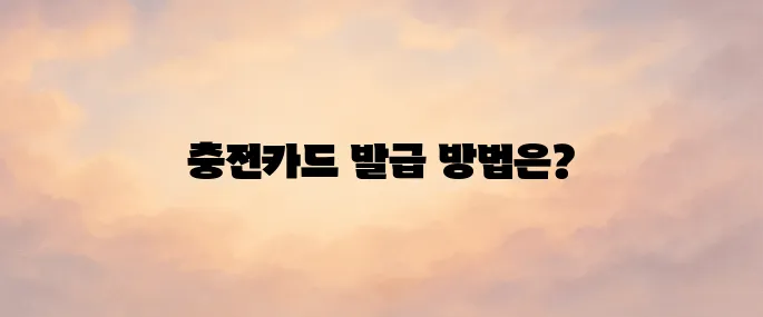 환경부 전기차 충전카드 발급 방법 및 사용처 총정리 (2025년 최신)