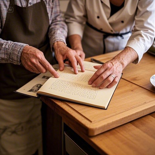 시각장애인을 위한 요리 교실: 점자 레시피북 활용