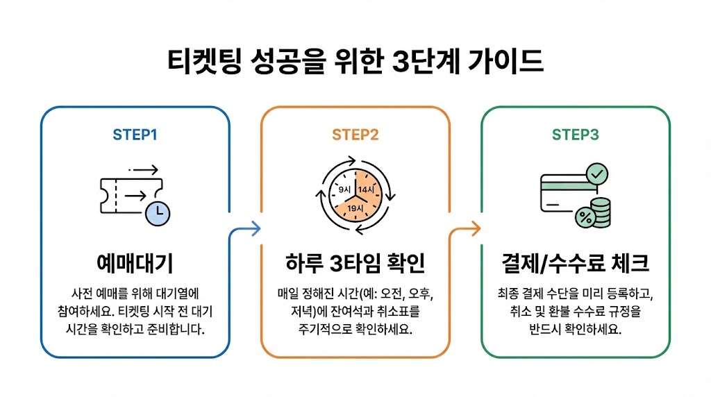 인터파크 티켓팅 실패했을 때 취소표 잡는 법 2026: 성공 확률 3배 루틴(예매대기까지)