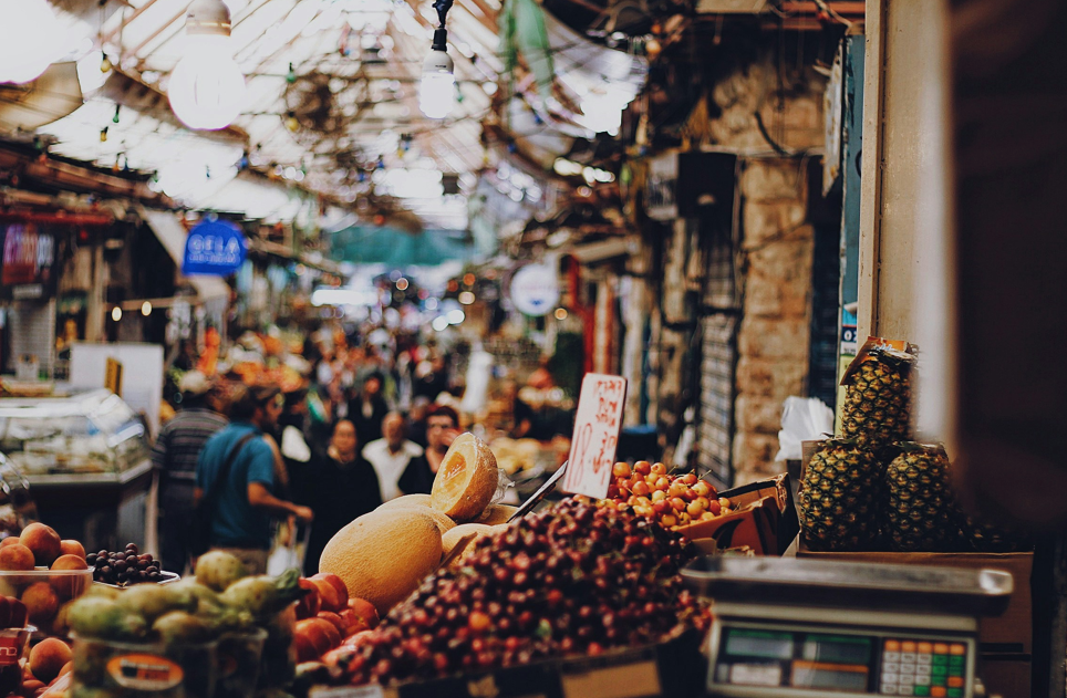 전통시장 판매대