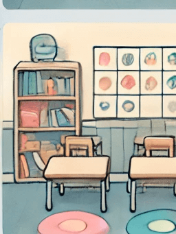 학교 캐비넷 등 학교 내부를 표현한 사진