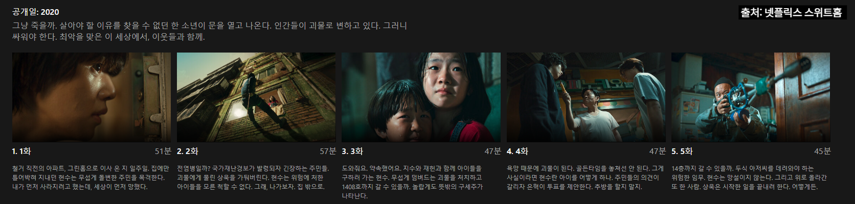 스위트홈 시즌1